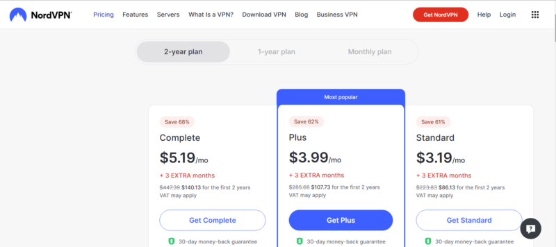 nordvpn pricing