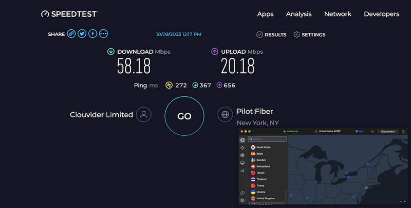 nordvpn speed test