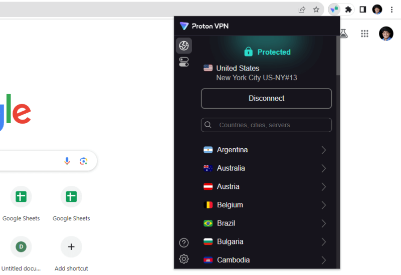 protonvpn extension