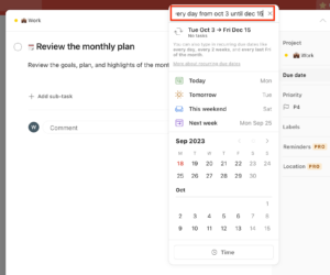 set-end-date set end date