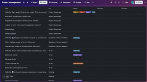 trello-interface trello interface