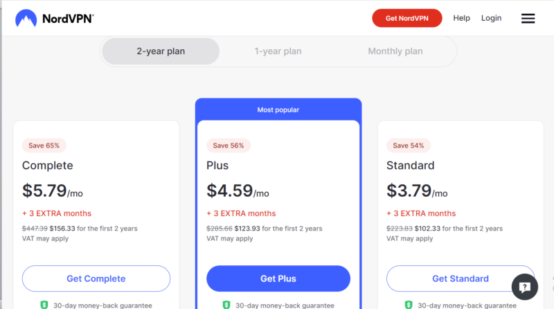 NordVPN pricing