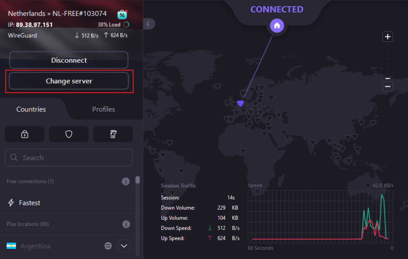 ProtonVPN free servers