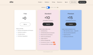 Slite-pricing Slite pricing