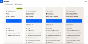 dropbox-pricing dropbox pricing