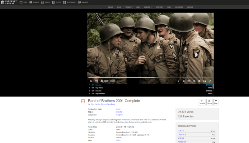 internet archive band of brothers