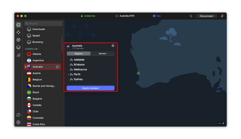 nordvpn australian servers