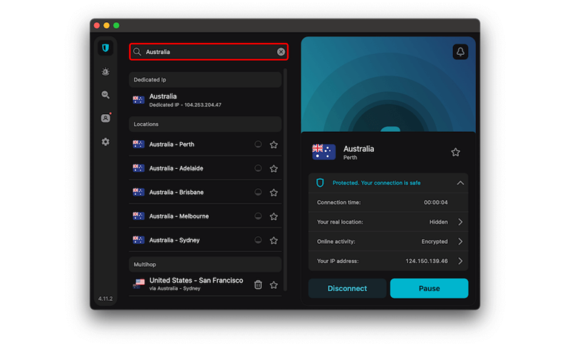 surfshark australian servers
