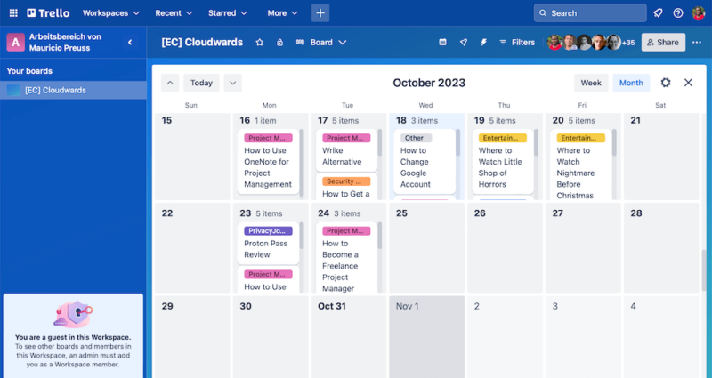 trello calendar powerup