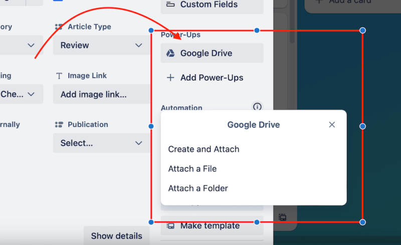 trello google drive power up