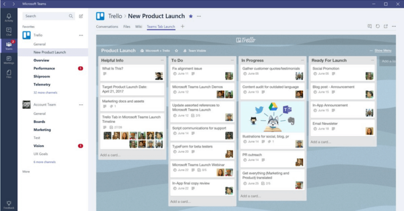 trello microsoft teams power up