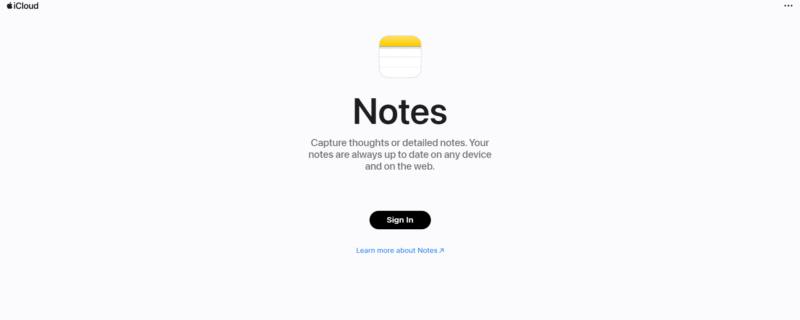 Apple notes website