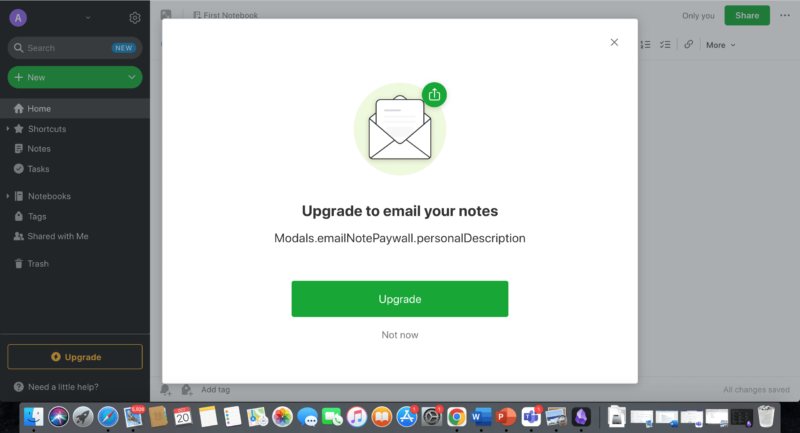 Evernote email