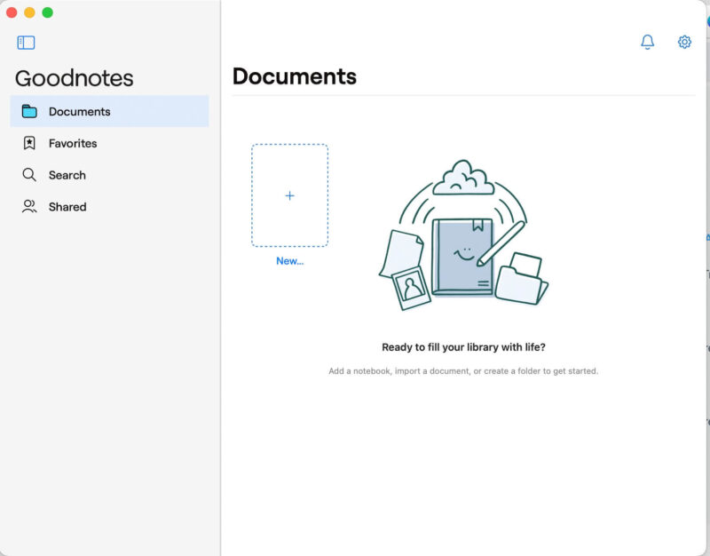 Goodnotes-interface Goodnotes interface
