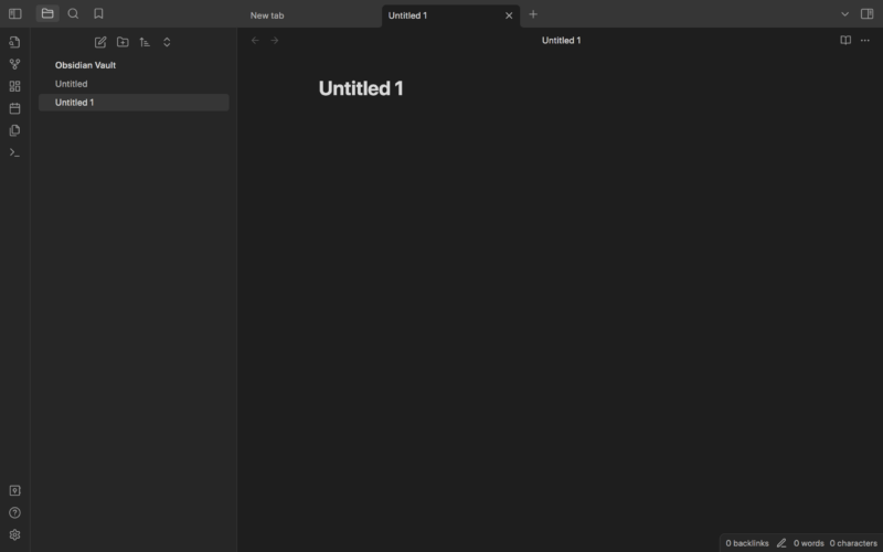 Obsidian-interface Obsidian interface
