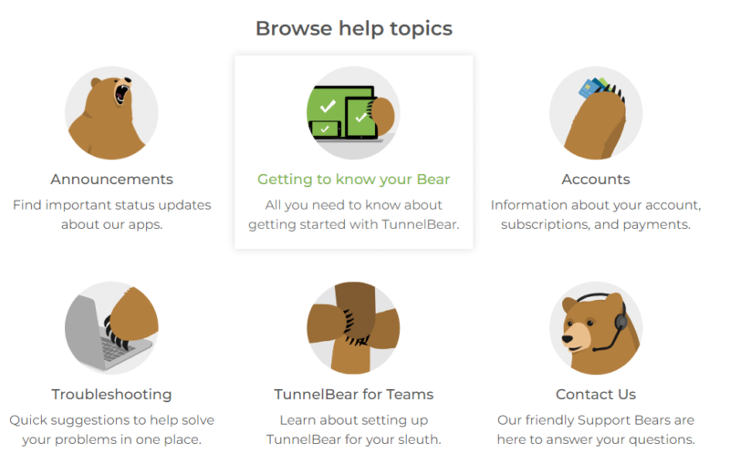 tunnelbear knowledgebase