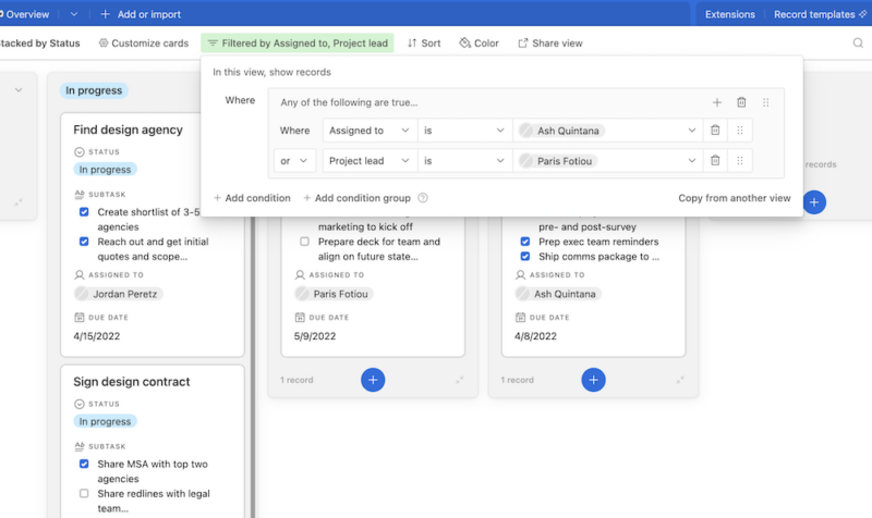 airtable custom views