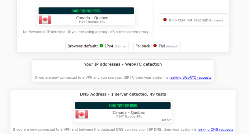 cyberghost leak test