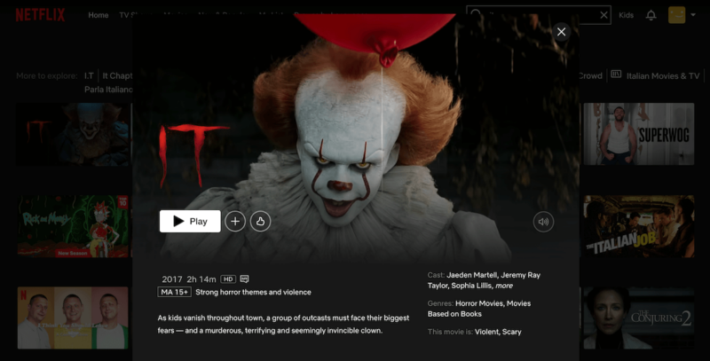 it movie netflix australia