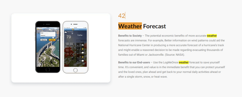 logmeonce weather forecast
