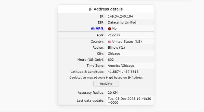 nordvpn leak test