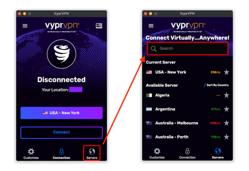 vyprvpn servers