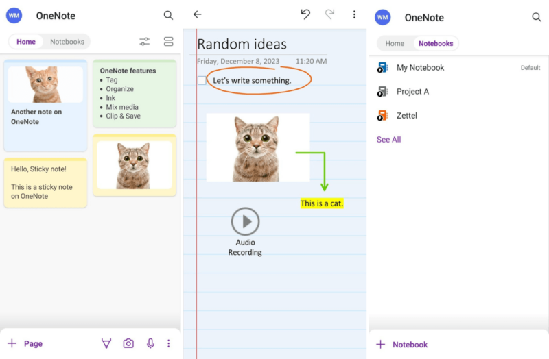 OneNote app