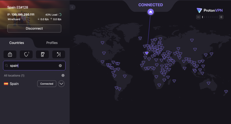 proton vpn spain