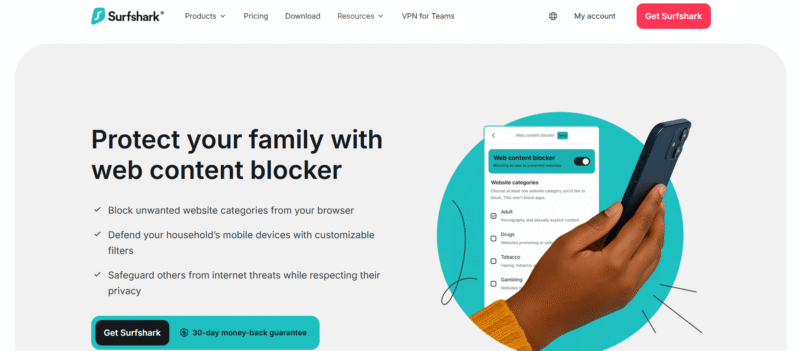 Surfshark parental control