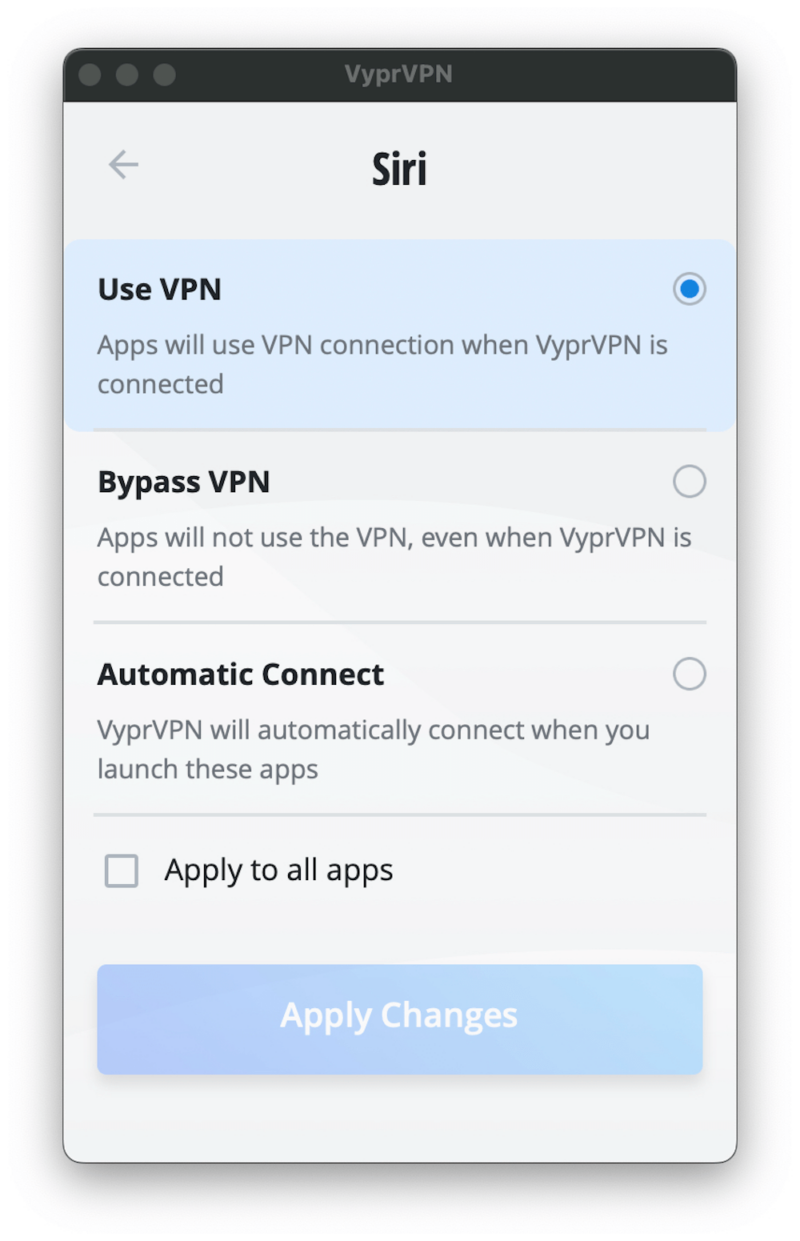 connection per app