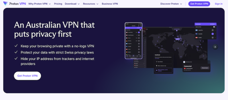 get proton vpn australia