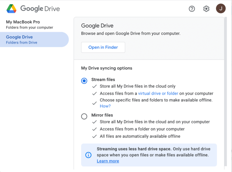 google workspace file sync