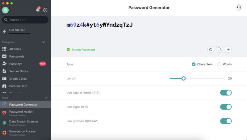 nordpass desktop password generator