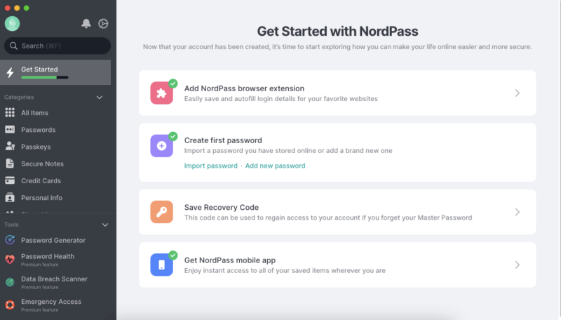 nordpass get started