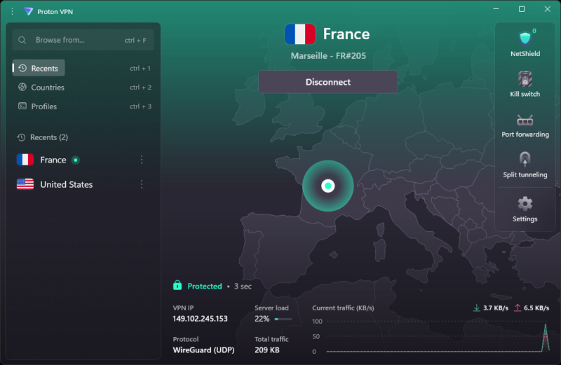 proton vpn france