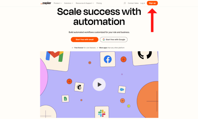 zapier signup