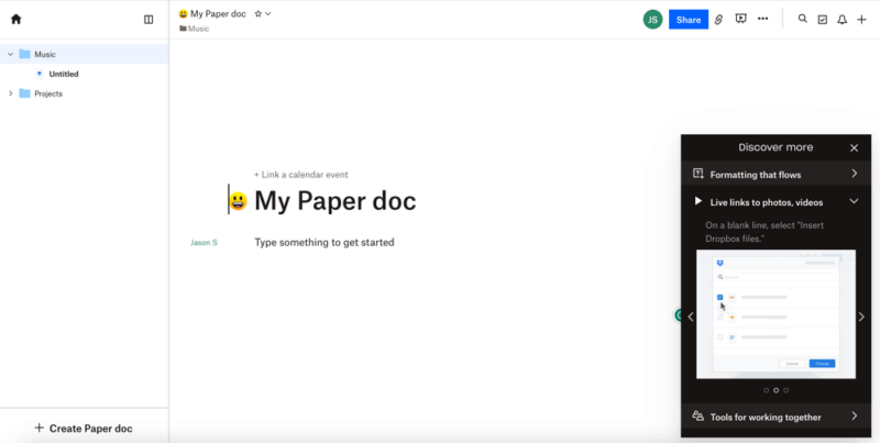 Dropbox paper