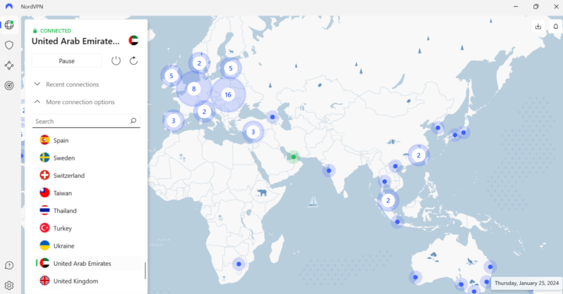 NordVPN UAE Server