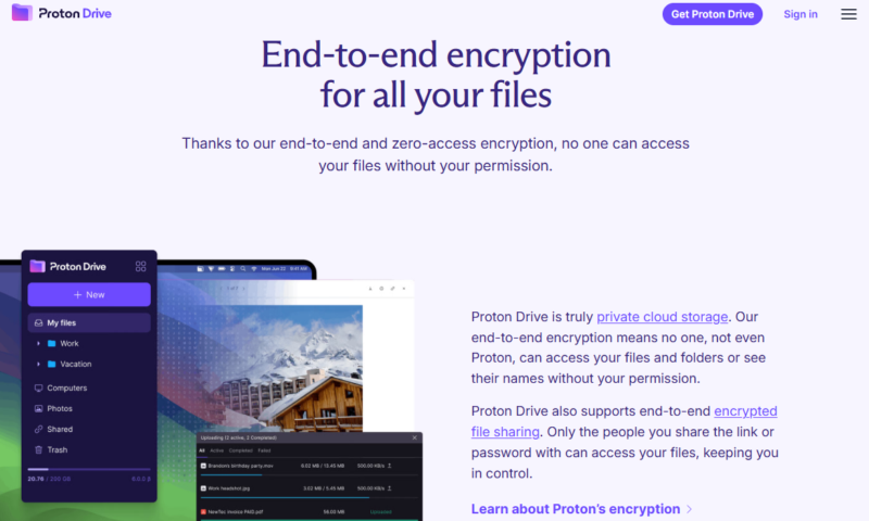 Proton Drive encryption