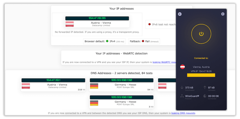 cyberghost dns leak test