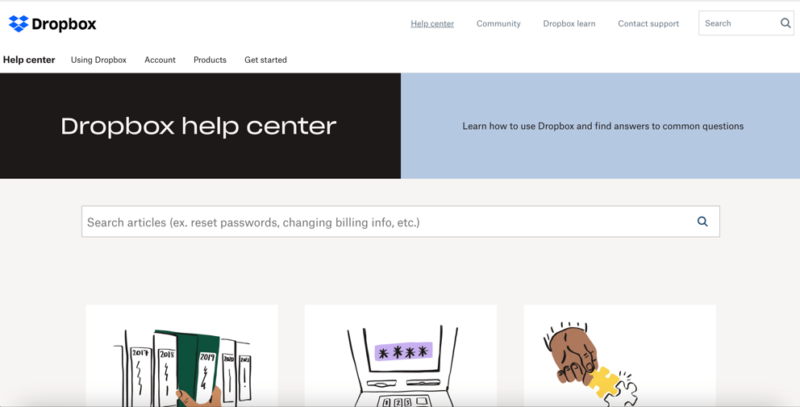 dropbox help center