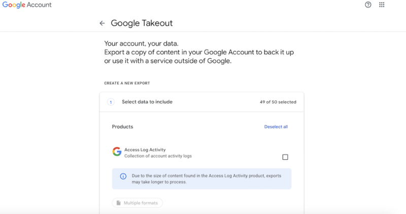 google takeout login