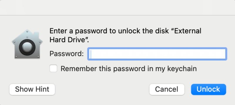 mac enter password