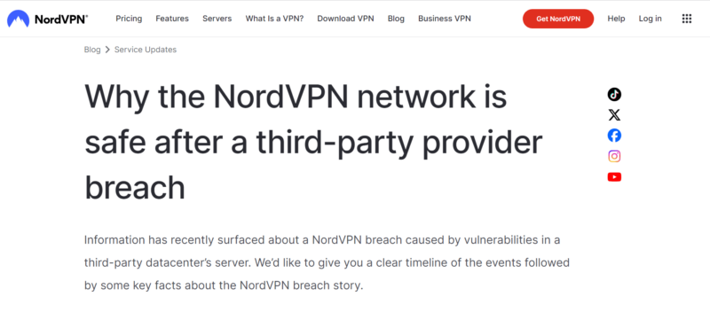 nordvpn breach blogpost