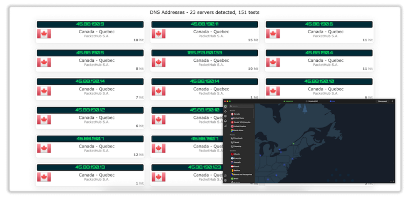 nordvpn dns leak test