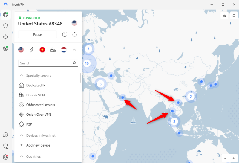 nordvpn interface