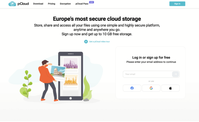 pcloud sign up