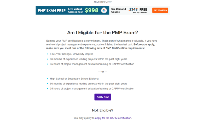pmp requirements
