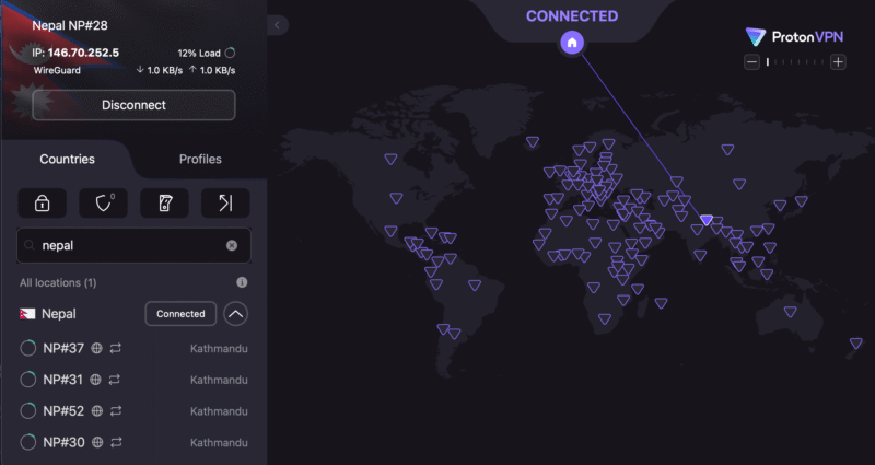 protonvpn nepal