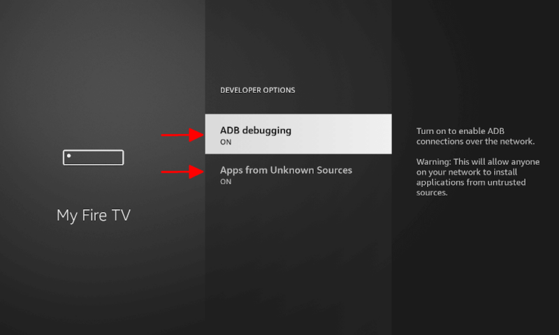 sideload on firestick adb debugging